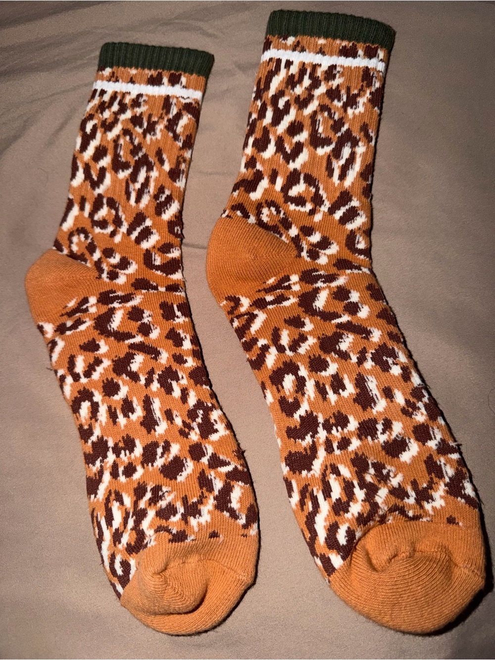 American Eagle Leopard Print Crew Socks